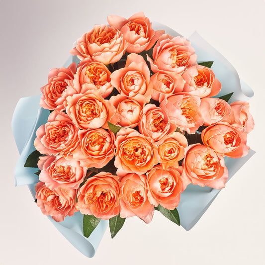 Bouquet of 25 pink pioneer roses